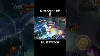 1 HP DYRROTH!💀#shorts #dyrroth #fredrinn #badang #how #mlbb #mobilelegends #best #viral #rothdyr
