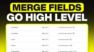 GoHighLevel Merge Fields (Merge Fields Value)