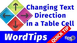 Changing Text Direction in a Table Cell