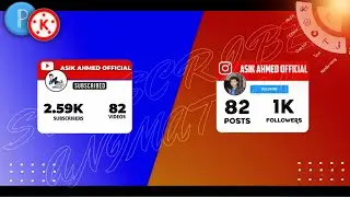 How to make Subscribe Animation in KineMaster || PixelLab tutorial