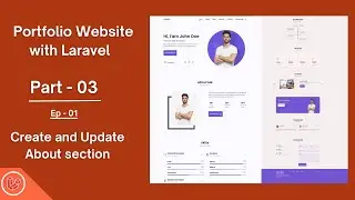 Build a Portfolio Website with Laravel 12 (Beginner Friendly!) | Create  Update About section | Ep-1