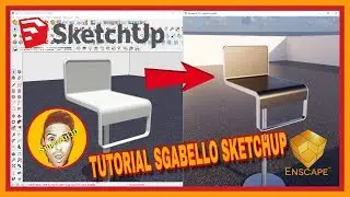 Sketchup Stool\ Sgabello tutorial Enscape Real Time Render