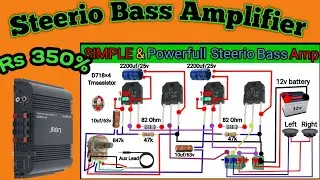 Simple &Powerful Stereo base Amplifier Diy // How to make Stereo Amplifier With D718 Transistor Diag