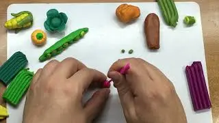 Помидор, картофель, перец из классического пластилина