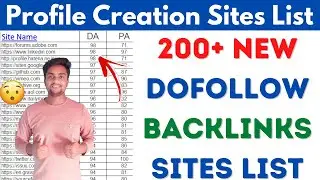 200+ Profile Creation Sites List Download 2021 | Dofollow Backlinks Sites List | Backlink Sites List