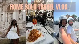 Rome Solo Travel Vlog 🇮🇹 (WITH PRICES) | Rome | Vespa Tour, Trevi, Food, Photoshoot & More