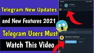 Telegram New updates features | Telegram New update 2021 | Telegram new features 2021 | BarnwalJi