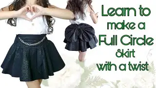 Making a full circle skirt with a twist in less than 20 minutes #sewingtutorial #sewing #diy