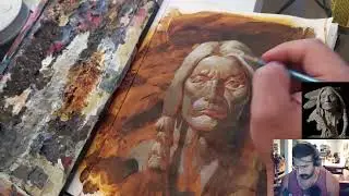 Pintura com tinta acrílica