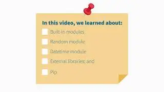 Programming for Intermediate Using Python : 11. Using Built In Python Modules