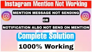 Instagram Story mention not working solution || Mention Message not sending Problem solution