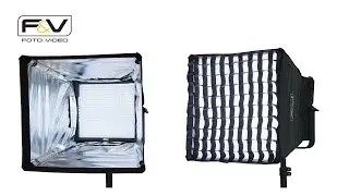 F&V Softbox KS-1 50 x 50 cm mit Wabengitter für LED-Flächenleuchten