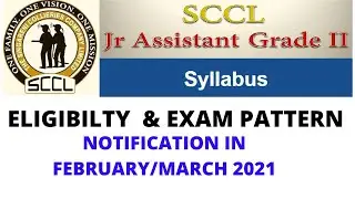 sccl syllabus for  junior  assistant exam 2021