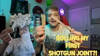 ROLLING AND SMOKING MY FIRST SHOTGUN JOINT?!
