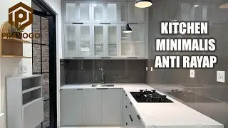 BUAT KITCHEN SET MINIMALIS ANTI RAYAP PVC BOARD KOMBINASI PLYWOOD FINISHING HPL