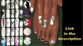 Maitreya Nails 6 Skulls HUD - Second Life