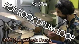 Pop-Rock Free Drum Loop (96 bpm) | 100% Real Acoustic Drums | Download Now!