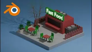 🌭Создание кафе🌭 в Blender
