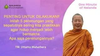 Begini cara mengamati pikiran kita yang benar II One Minute Of Nalanda
