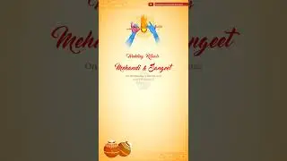 4k Golden Traditional Indian Wedding e-invitation Video | Wedding invitation video |  e-invitation