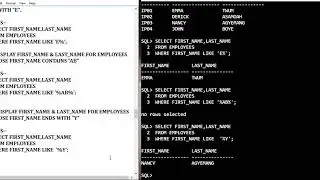 ORACLE SQL PART 9-SELECT STATEMENTS WITH ORDER & WHERE CLAUSE,SUBSTITUTION VARIABLES
