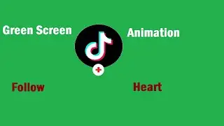 TikTok- follow and heart green screen. Use this video in TikTok for  free. |No copyright Video|