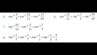 Inverse trigonometry chapter 2 question 5,6,7,8 Prove that