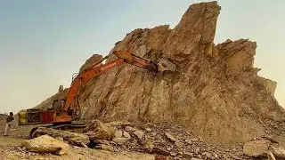 How to Break a Hill with an Excavator Machine! 