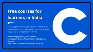 Free Courses From Coursera with a certificate only for India❤️❤️❤️ 