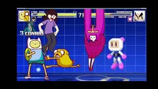 mugen finn & jaiden vs bomberman & bubblegum mugen battle 30!