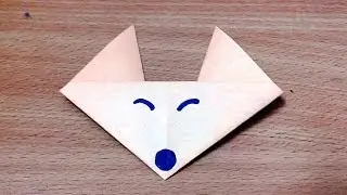 How to make an origami fox face step by step.