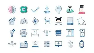 100 Artificial Intelligence Icons — After Effects template