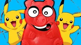 ЖЕЛЕЙНЫЙ ПОРОСЕНОК СТЕПКА  и ПИКАЧУ ПОЕДАЮТ МОРЕПРОДУКТЫ