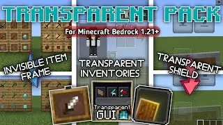 Minecraft Transparent Pack! Invisible Item Frame + Clean UI
