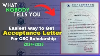 How To Get Acceptance Letter From Professor for CSC Scholarship 2024.