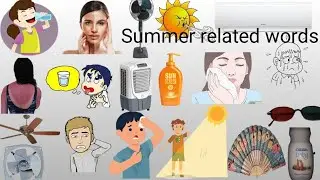 Summer related words with pictures/English Vocabulary/Summer season/