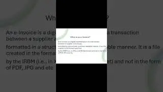 What is an E invoice #shorts