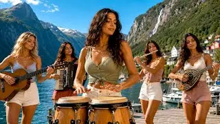 Calypso Cha-Cha-Cha Meets Flamenco in Geirangerfjord, Norway | Guitar, Accordion, Flute & Mandolin