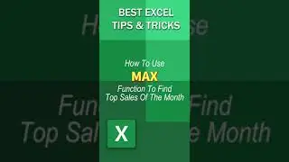 How To Use MAX Function To Find Top Sales Of The Month In Excel #Shorts