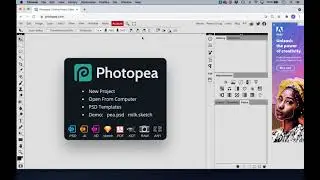 Photopea Workspace Overview (including how to Open a File)