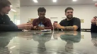 Playing UNO with the boys