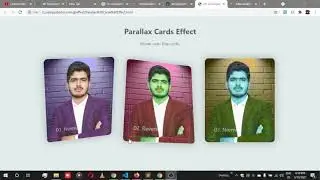 3D mousemove parallax hover effect using html css and javascript