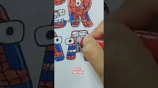 How to draw ALPHABET LORE SPIDERMAN (A) #shorts #alphabetlore #spiderman #spidermandrawing