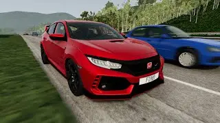 Honda Civic Type R 2017 ОТСТРЕЛЫ ШАШКИ 200+ BeamNG.drive