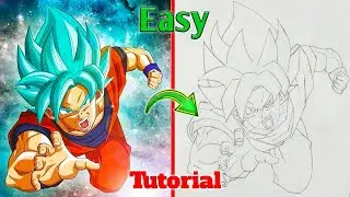 Goku Drawing 🔥| How To Draw Goku Step By Step Easily | Goku Drawing Tutorial