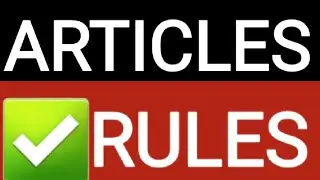 ENGLISH GRAMMAR ARTICLES INTER 1ST YEAR 