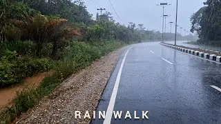 Walking in Heavy Rain and Thunderstorm - Relaxing Nature Sounds