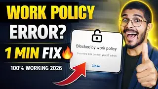 Blocked By Work Policy Problem Fix 🔥 | IT Admin Remove Android 2026
