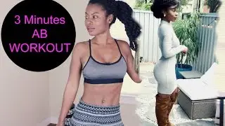 3 MINUTES AB WORKOUT FOR A FLAT STOMACH +TIPS!! (TONING AND WEIGHTLOSS)