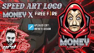 SPEED ART!! Logo Money Heist X Free fire // YERDE